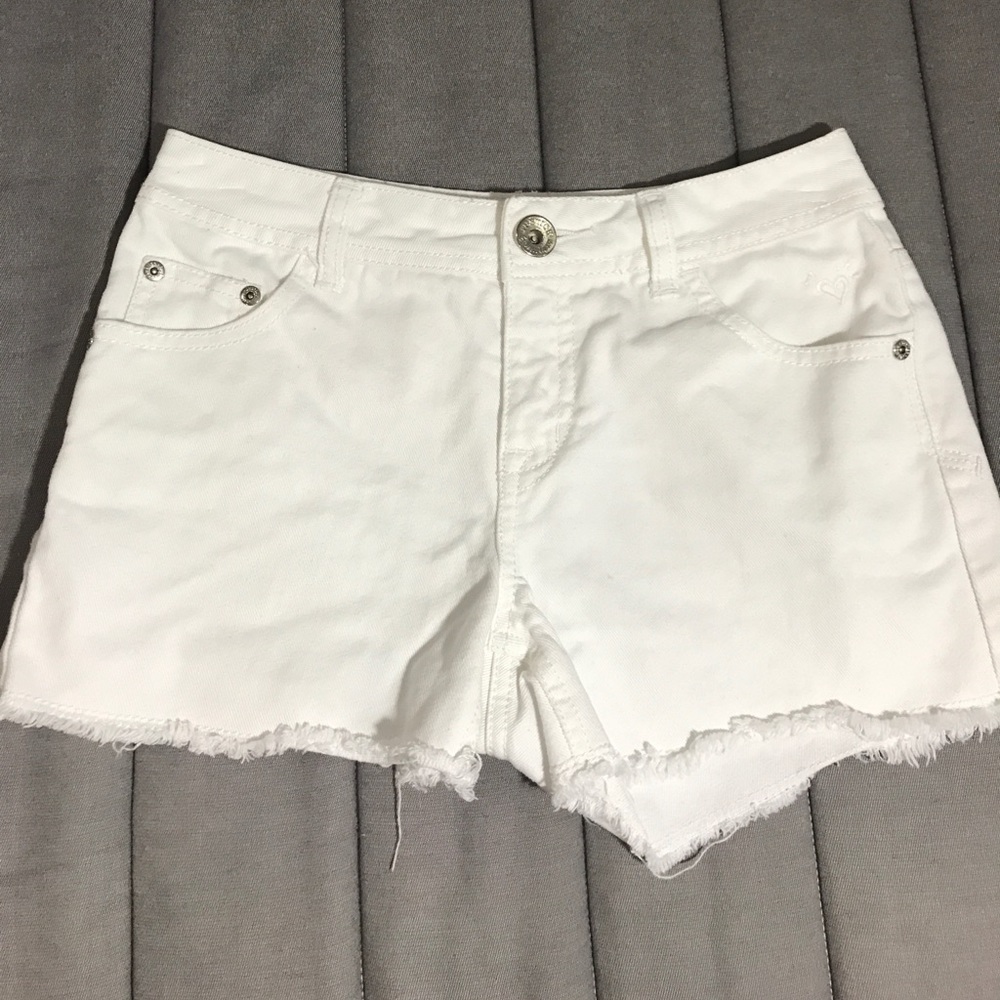 Girls White Jeans Shorts