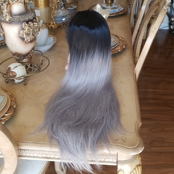 Ready to Ship Today- Ombre Black Gray Beauty Lace main image 6