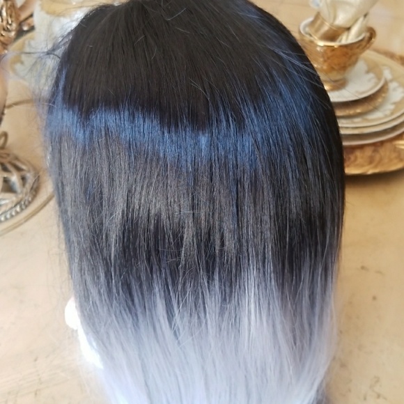Ready to Ship Today- Ombre Black Gray Beauty Lace main image 5