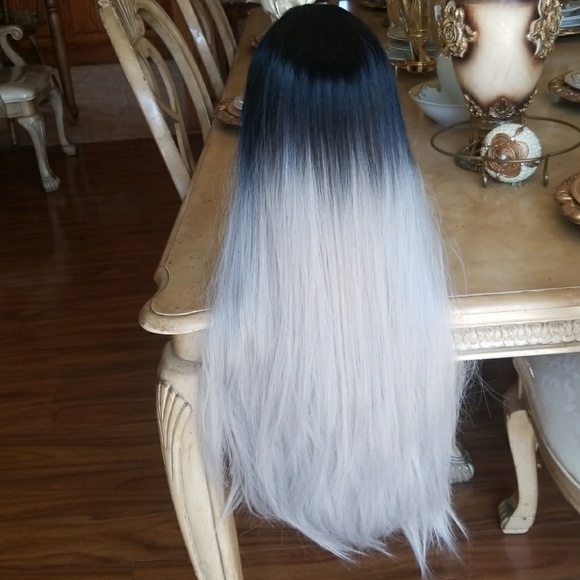 Ready to Ship Today- Ombre Black Gray Beauty Lace main image 3