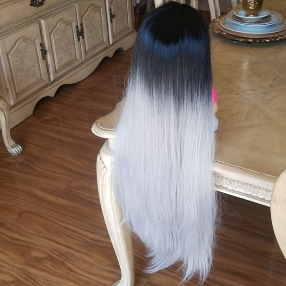 Ready to Ship Today- Ombre Black Gray Beauty Lace main image 2