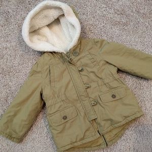 BabyGap army green baby girl 18-24 bomber jacket