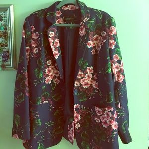 ELOQUII floral crepe blazer