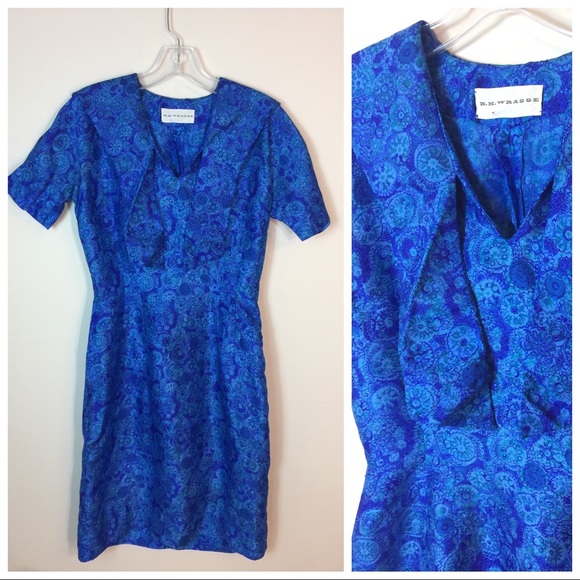 Vintage Dresses - Vintage 60's Silk HH Wragg Wiggle dress Vintage Dresses - Vintage 60's Silk HH Wragg Wiggle dress