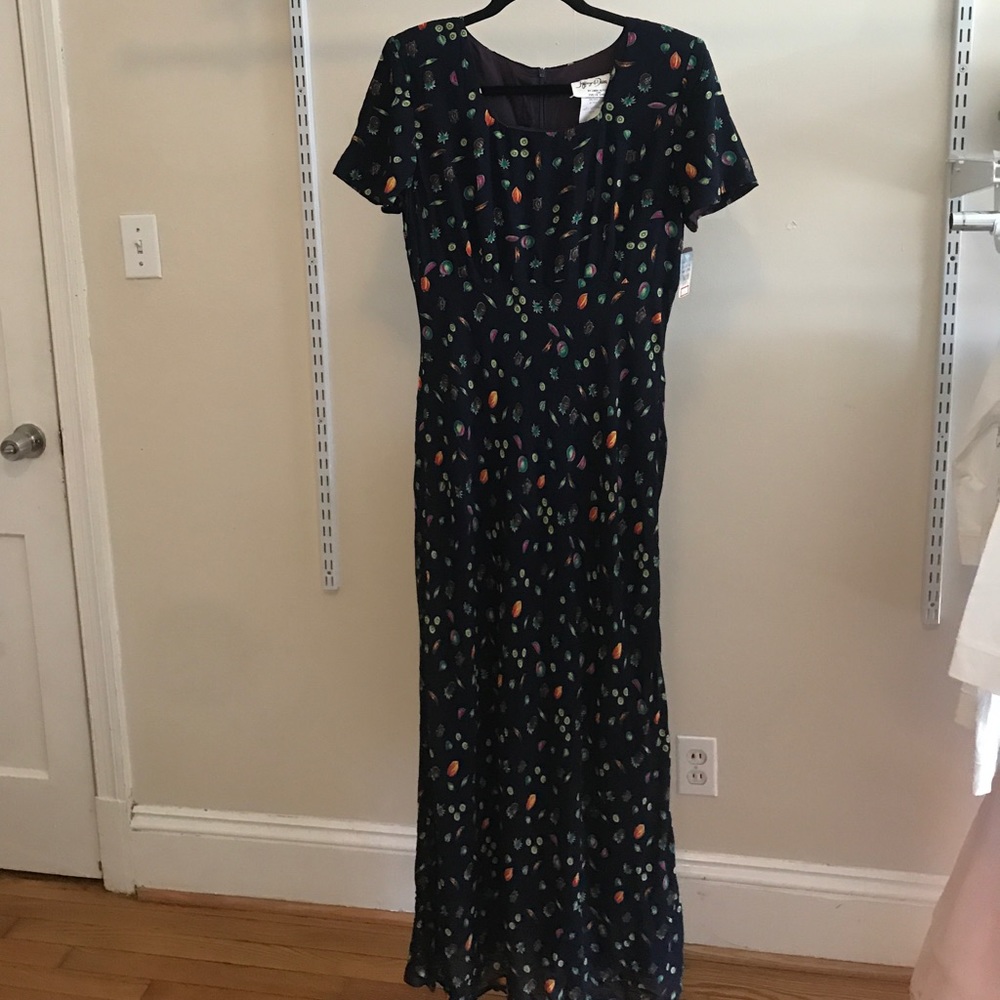 Long, tropical printed dress