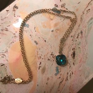 Catherine Popesco teal crystal necklace