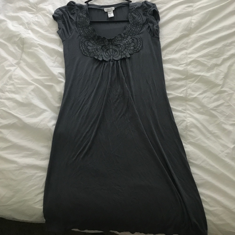 Charcoal tunic length shirt