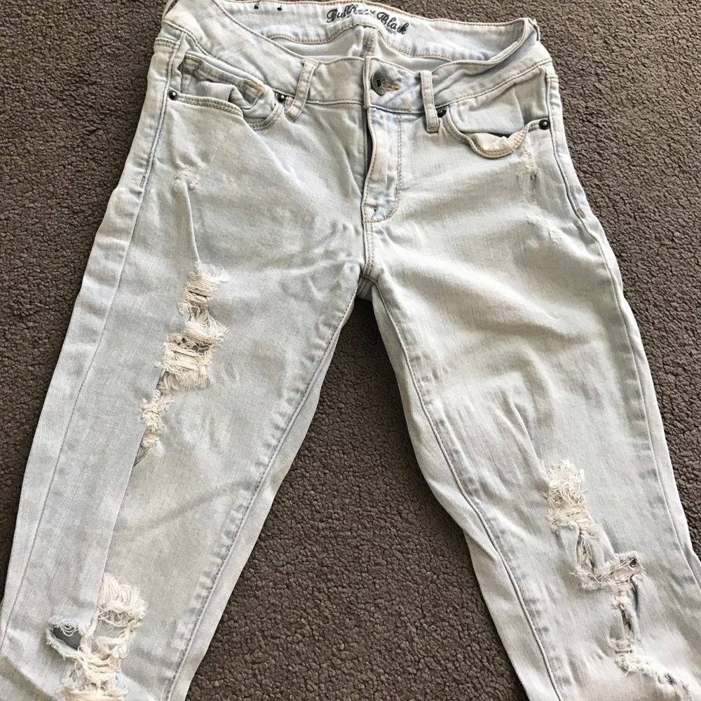 Light Blue Ripped Skinny Jeans