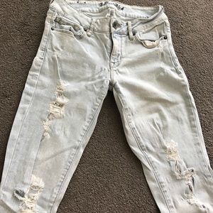 Light Blue Ripped Skinny Jeans