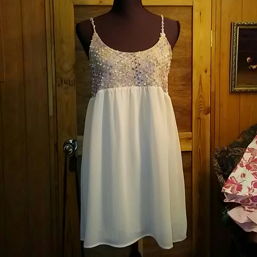 Audrey chiffon embroidered dress