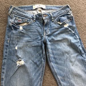 Medium Blue Ripped Skinny Jeans