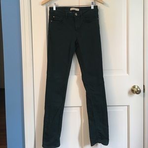 Zara Forest Green Skinny Jeans