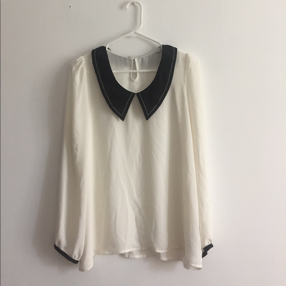 White Collared Blouse