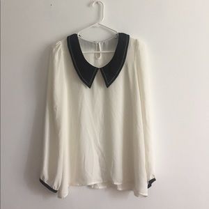 White Collared Blouse