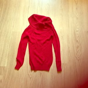Guess Cowl Neck Red Sweater