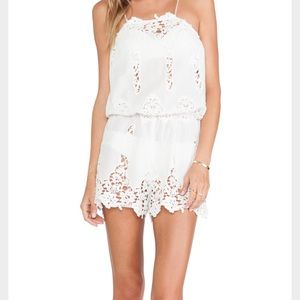 Miguelina white lace coverup