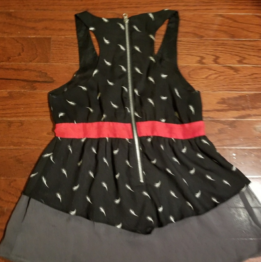 Racer back tank top blouse