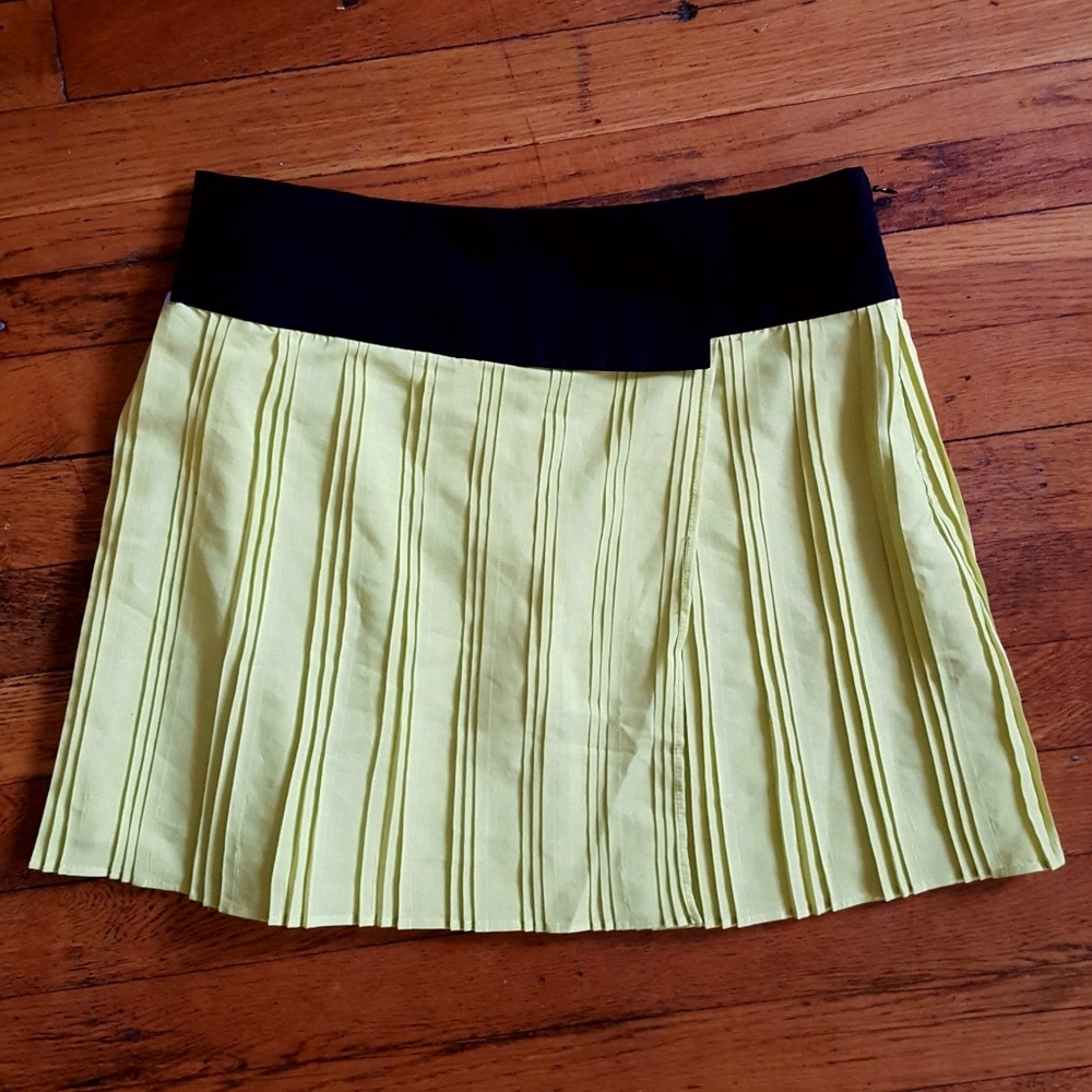 W118 by Walter Baker Pleated Color Block Skirt