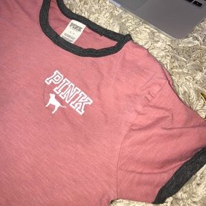 dark pink victoria secret pink tee shirt!