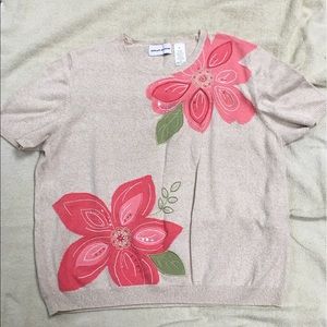 Dressy flower sweater, worn once