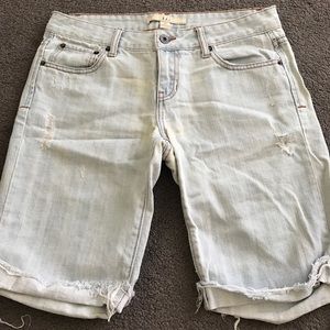 Very Light Blue Jean Bermuda Shorts