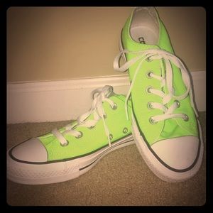 Neon green converse