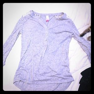 Long sleeve top with scarf