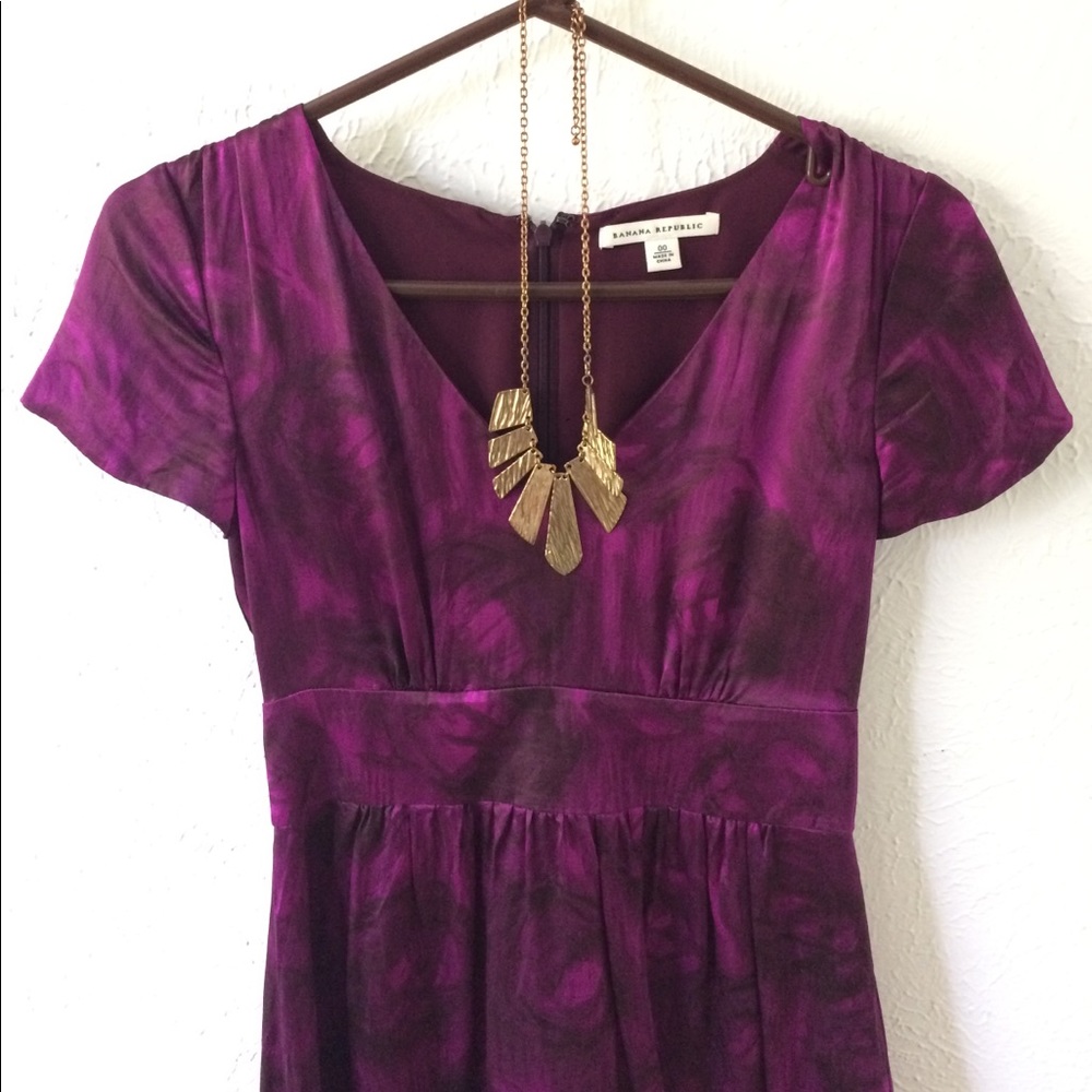 Banana Republic purple swirl dress