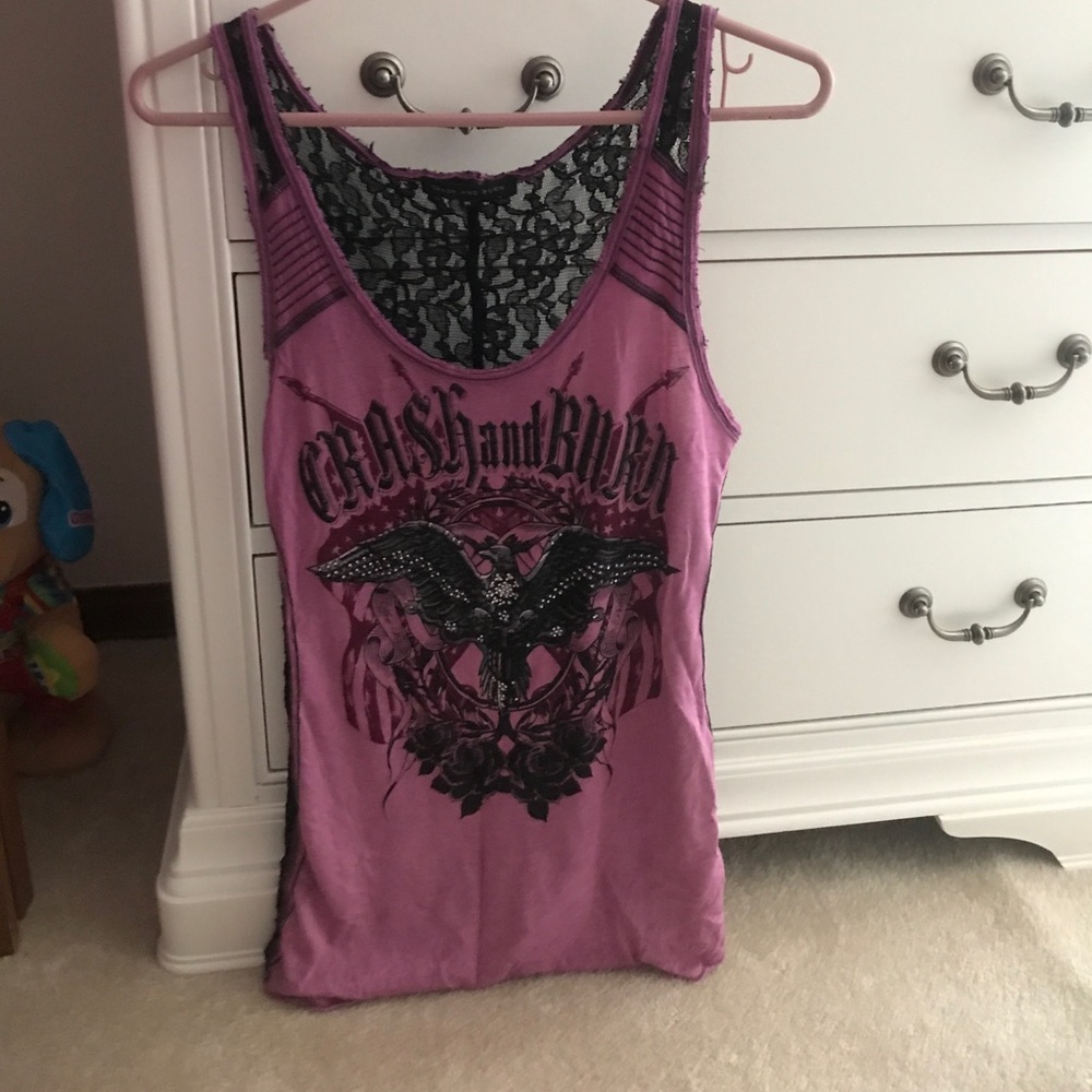 Crash and Burn Tank Top Small