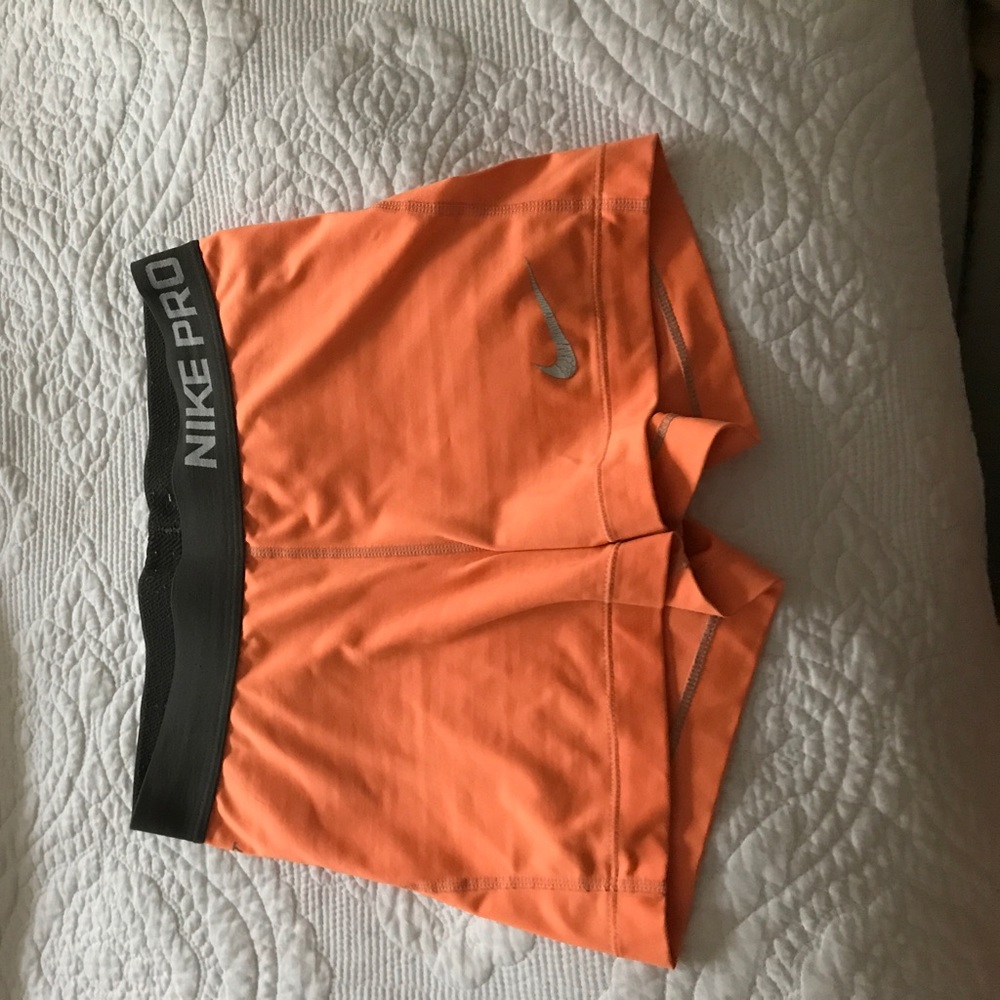 Peach Nike Pro spandex