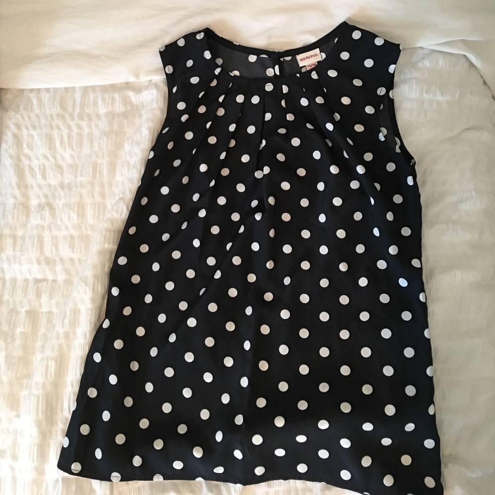 Black & White Polka Dot Dress Shirt