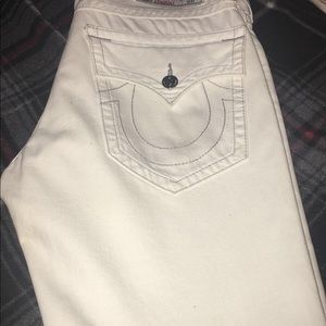 Men's white true religion jeans