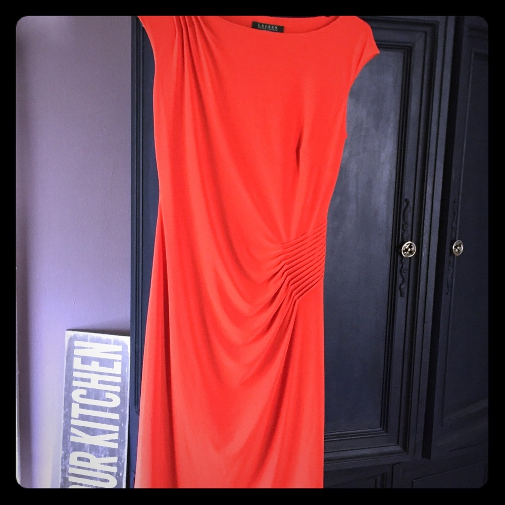 Coral a line dress