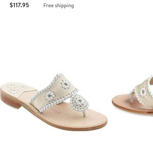 Jack Rogers Bone & White Sandals