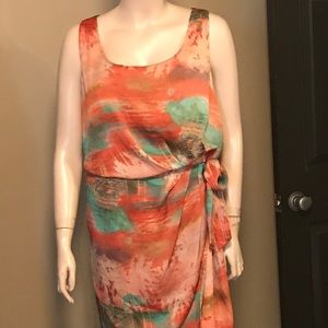 Floral Sunset Boulevard side-tie dress