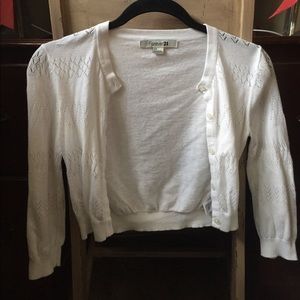 Cropped button up sweater