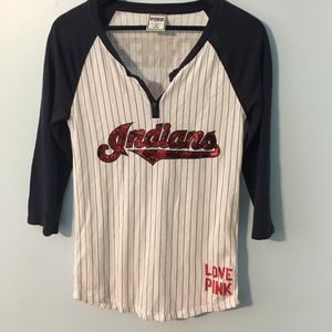 PINK Victoria's Secret Cleveland Indians Top