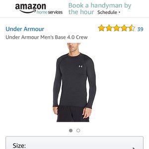 Under Amour ua base layer men's crew shirt