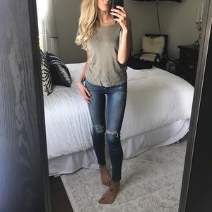 Olive short sleeved dolman