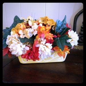 Painted and stenciled metal flower box