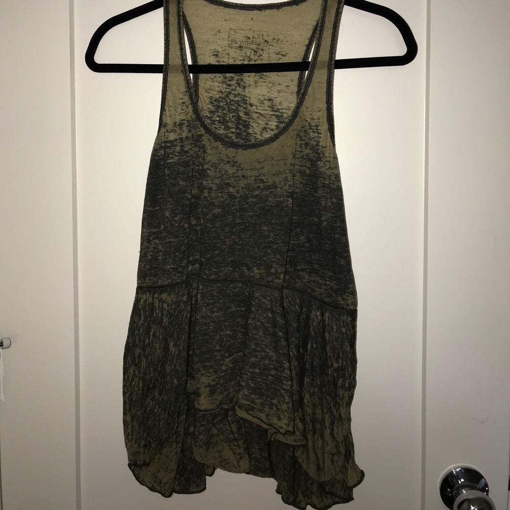 Free People green burnout tank size small