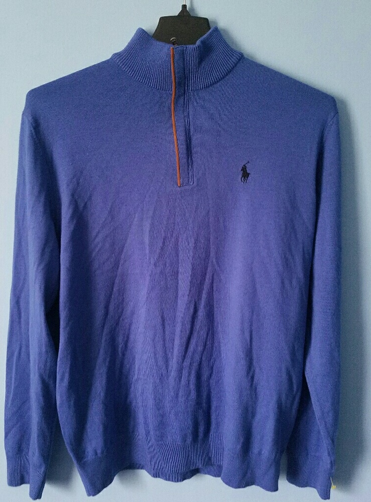 Mens Polo Golf Ralph Lauren Blue Large Sweater