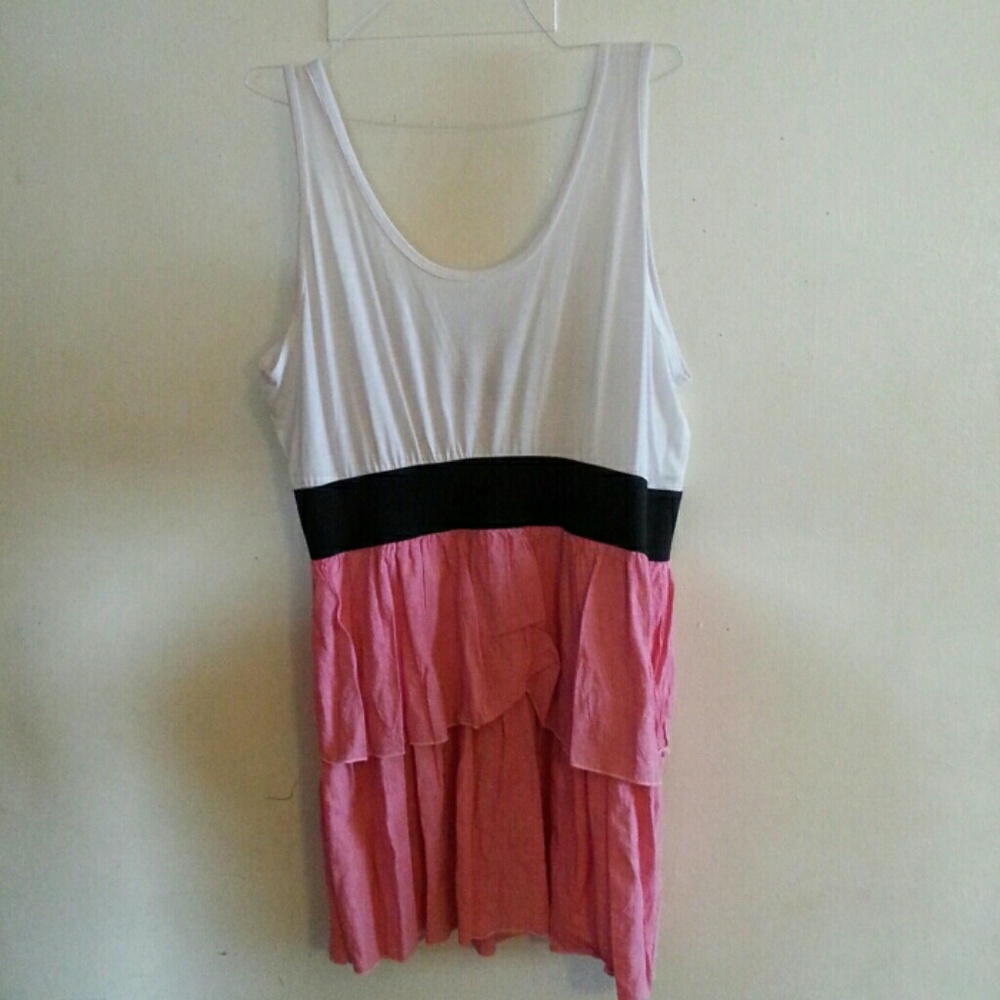 Plus Size 3x form fitting dress with ruffles.