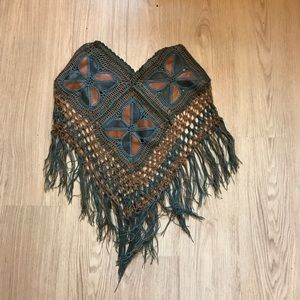 Brown and Green poncho