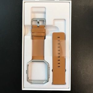 fitbit blaze Leather Accessory Band & Frame NWT