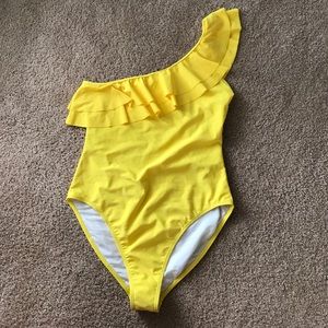 One Shoulder Frill Swimsuit