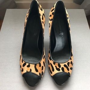 Faux Cheetah hair pumps