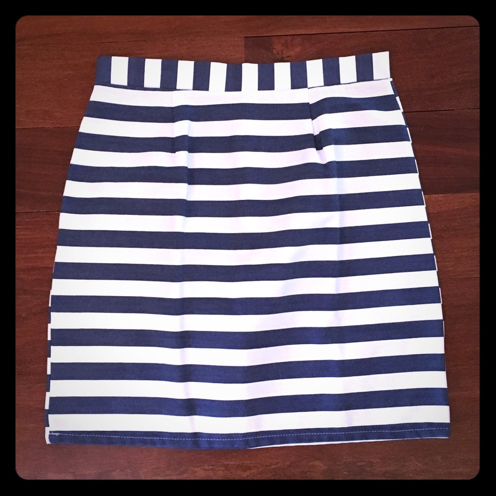 Denim Striped Skirt