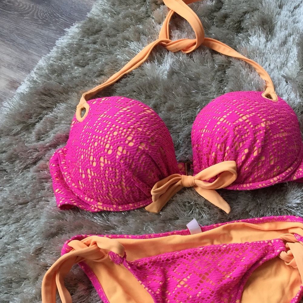 Victoria's Secret Pink & Orange bikini set
