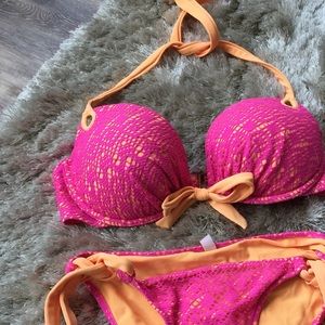 Victoria's Secret Pink & Orange bikini set